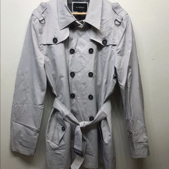 Le Chateau Men’s Beige Double Breasted Trench Coat XL - Picture 2 of 12